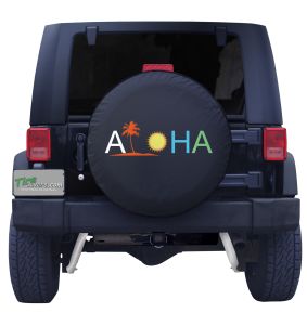 Aloha Palm Color Tire Cover 