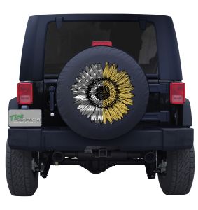 American Flag Sunflower Spare Tie Cover Jeep Wrangler