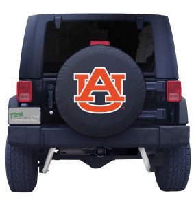 Auburn University Tigers Black Vinyl Spare Tire Cover Front