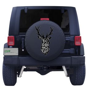 Be Wild and Free Deer Outline Tire Cover