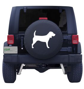 Beagle Silhouette Jeep Tire Cover Front