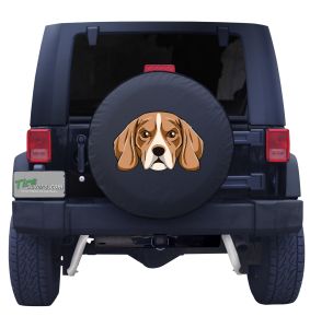 Beagle Head Jeep Tire Cover Front