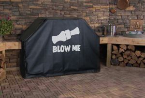 Blow Me Duck Call Logo Grill Cover