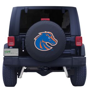 Boise State Spare Tire Cover on Black Vinyl Front