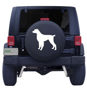 Brittany Spaniel Outline Tire Cover 