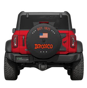 Ford Bronco 1971 Color Flag Tire Cover