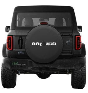Ford Bronco Sasquatch Foot Prints Logo Tire Cover with Backup Camera