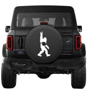Bronco Sasquatch Rock On Tire Cover with backup camera Ford Bronco