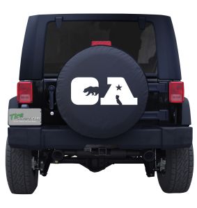California CA Flag Jeep Tire Cover 