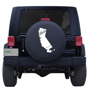 California State Outline Flag Native Tire Cover 