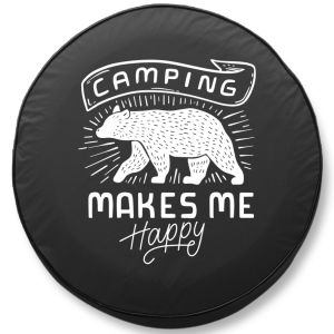 Camping Makes Me Happy Spare Tire Cover