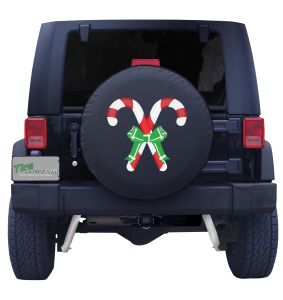Candy Cane Tire Cover Front