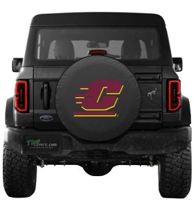 Central Michigan Chippewas Ford Bronco Black Tire Cover Back View
