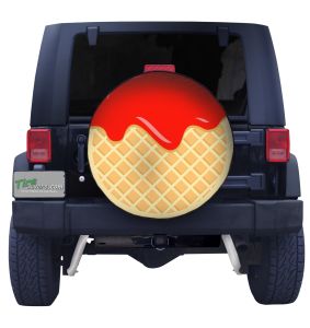 Cherry Waffle Tire Cover 