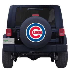 Chicago Cubs MLB Jeep Spare Tire Cover Logo on Black or White Vinyl