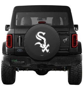 Chicago White Sox MLB Ford Bronco Spare Tire Cover Logo on Black or White Vinyl