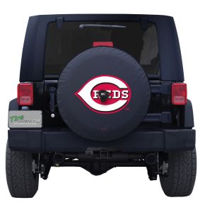 Cincinnati Reds MLB Jeep Spare Tire Cover Logo on Black or White Vinyl
