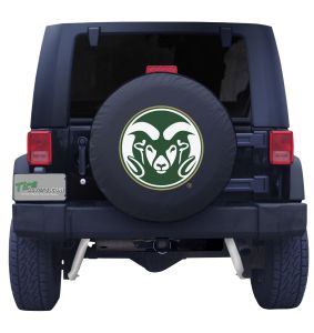 Colorado State University Spare Tire Cover on Black Vinyl Front