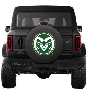 Colorado State University Spare Tire Cover on Black Vinyl Front