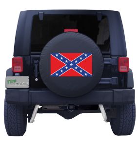 Confederate Flag Black Vinyl Front