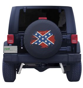 Confederate Flag Black Vinyl Front