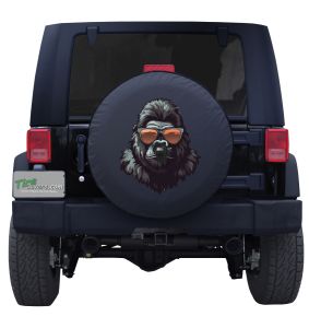 Gorilla with Sunglasses Tire Cover for Jeeps and Broncos