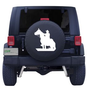 Cowboy and Horse Tire Cover 