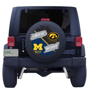 Iowa Hawkeyes & University of Michigan House Divided Tire Cover