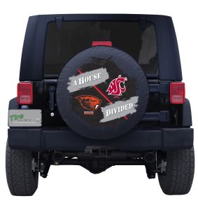 Oregon State Beavers & Washington State Cougars House Divided Tire Cover