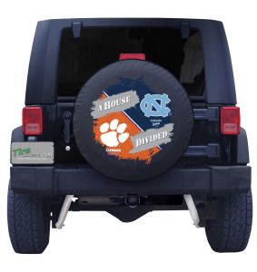 Clemson and North Carolina House Divided Tire Cover