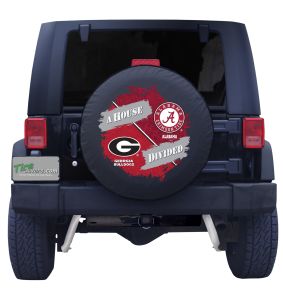 Georgia Bulldogs and Alabama Crimson Tide House Divided Tire Cover