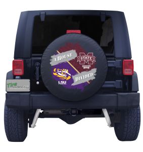 LSU & Mississippi State House Divided Tire Cover