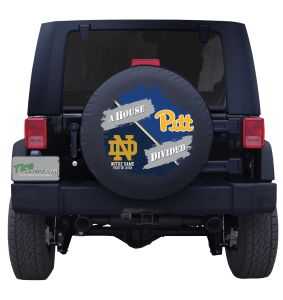 Notre Dame &  Pittsburgh House Divided Tire Cover