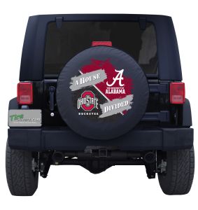 Ohio State Buckeyes and University of Alabama Crimson Tide House Divided Tire Cover