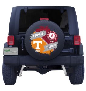 House Divided University of Tennessee Volunteers & Kentucky Wildcats Spare Tire Cover on Jeep Wrangler