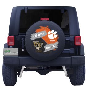 Wake Forest & Clemson House Divided Spare Tire Cover Jeep Wrangler