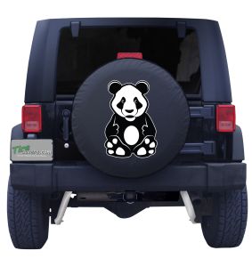 Panda Bear Tire Cover Front