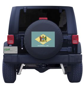 Delaware State Flag Tire Cover Front