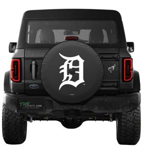 Detroit Tigers MLB Ford Bronco Spare Tire Cover Logo on Black or White Vinyl