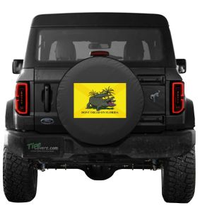 Dont Tread on Florida Flag Ford Bronco Spare Tire Cover back View