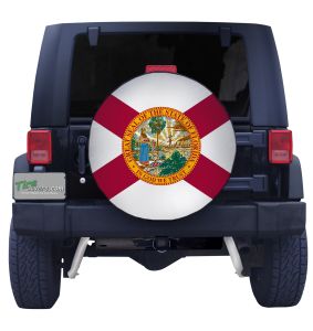 Florida State Flag Closeup Tire Cover Front