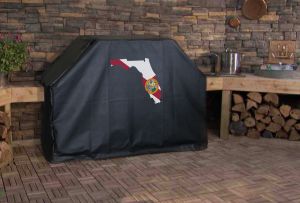 Florida State Outline Flag Logo Grill Cover