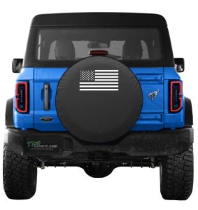 Ford Bronco American Flag Above All Custom Tire Cover 