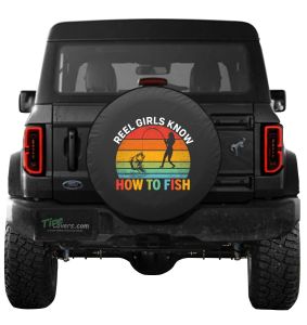 Ford Bronco Reel Girls Know How to Fish Spare Tire Cover