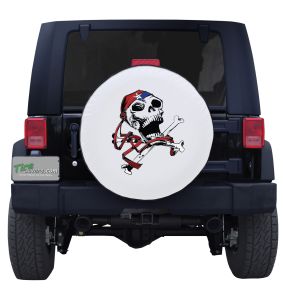 Scary Jolly Roger Color Tire Cover