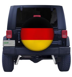 German Flag Closeup Tire Cover Front