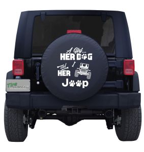 A Girl and Her Dog Jeep Tire Cover