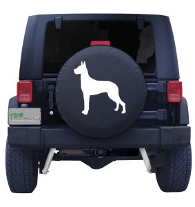 Great Dane Silhouette Dog Tire Cover 