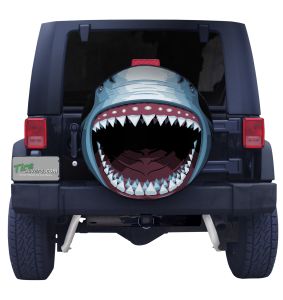 Great White Shark Tire Cover Side