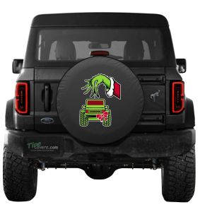 Grinch Hand Ford Bronco Ornament Tire Cover